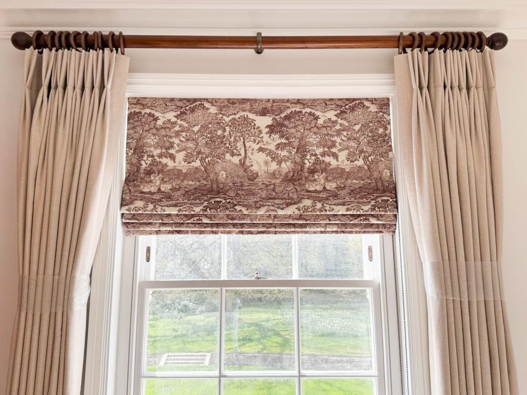 Curtain & Roman Blind